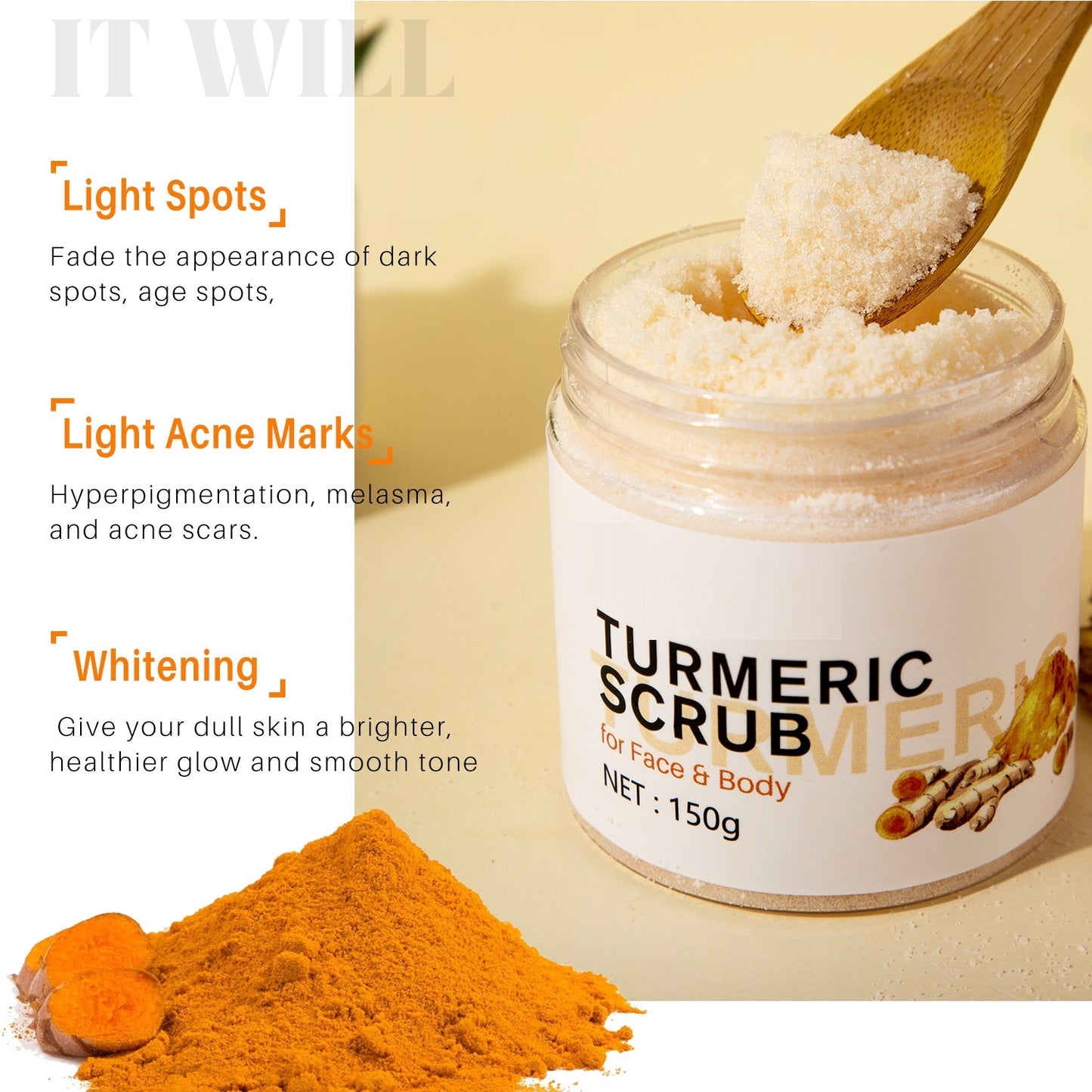 Turmeric Scrub Softens Horny Body Care - Vital Groom